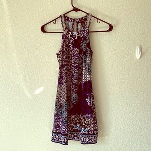 Paisley print halter neck flowy top